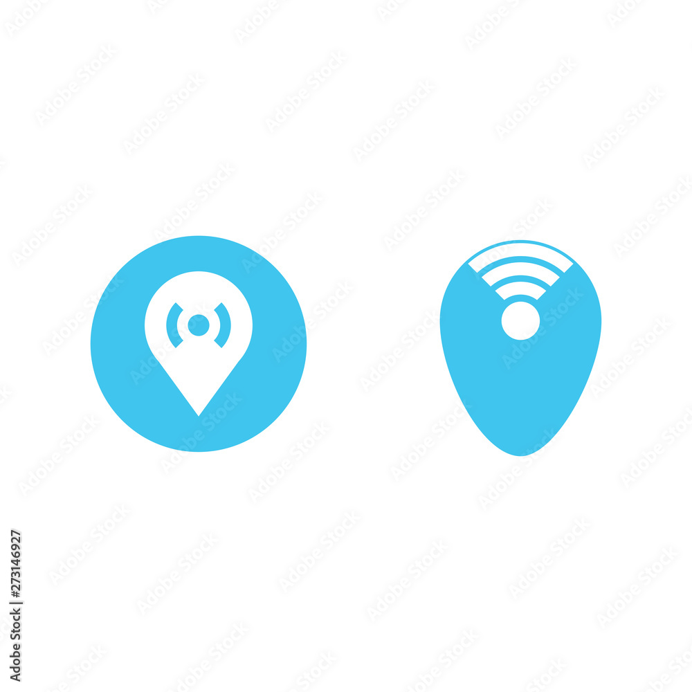 Location and connection icon in flat style. Vector illustration on white background. Location and connection icon in flat style. Vector illustration on white background.