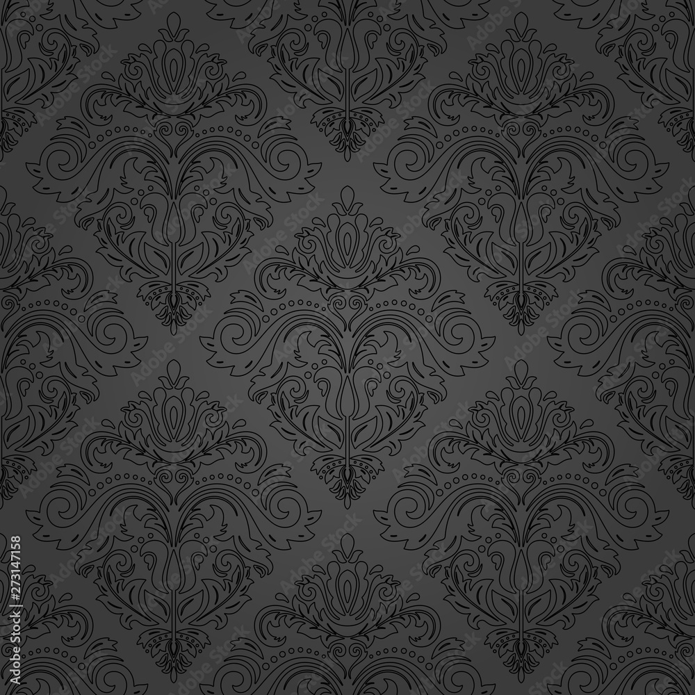 Orient vector classic dark pattern. Seamless abstract background with vintage elements. Orient background. Ornament for wallpaper and packaging Orient vector classic dark pattern. Seamless abstract background with vintage elements. Orient background. Ornament for wallpaper and packaging