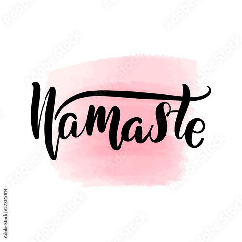 brush lettering namaste