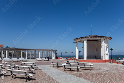Benches overlooking the sea in Binz on Rugen Island, Germany