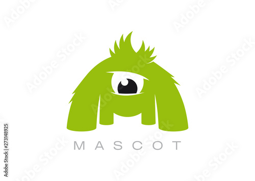 Vector logo mascot creature. isolated on white background.