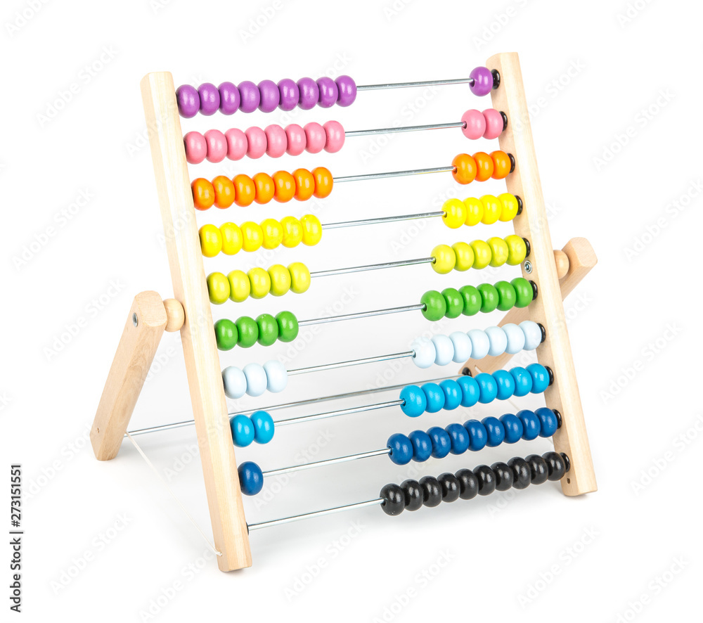 Abacus counting frame isolated on white Abacus counting frame isolated on white