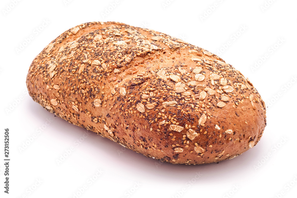 wholegrain bread loaf with mixed seeds
