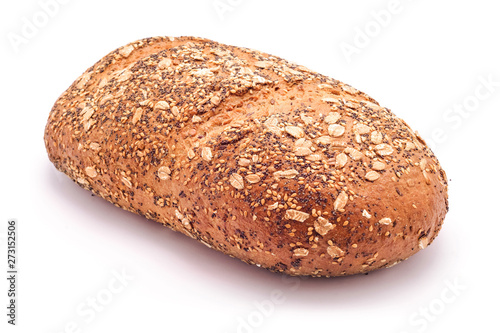 Fototapeta wholegrain bread loaf with mixed seeds