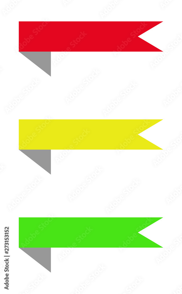 3 Lesezeichen Banner mit Textfreiraum rot gelb grün 3 Lesezeichen Banner mit Textfreiraum rot gelb grün