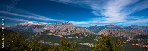 Beautiful landscape of mountains and the forest in Turkey, Antalya.Panorama from cableway. © Evgeniya Uvarova