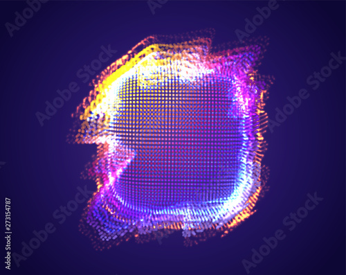 Vector abstract form. bright colors and highlights. neon rainbow.