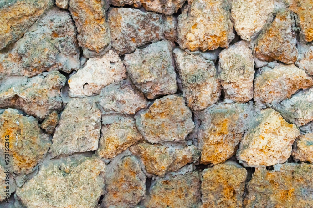 Laying untidy wild stone at close range Laying untidy wild stone at close range