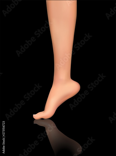 3d illustration,vector foot volume, health and shoe selection