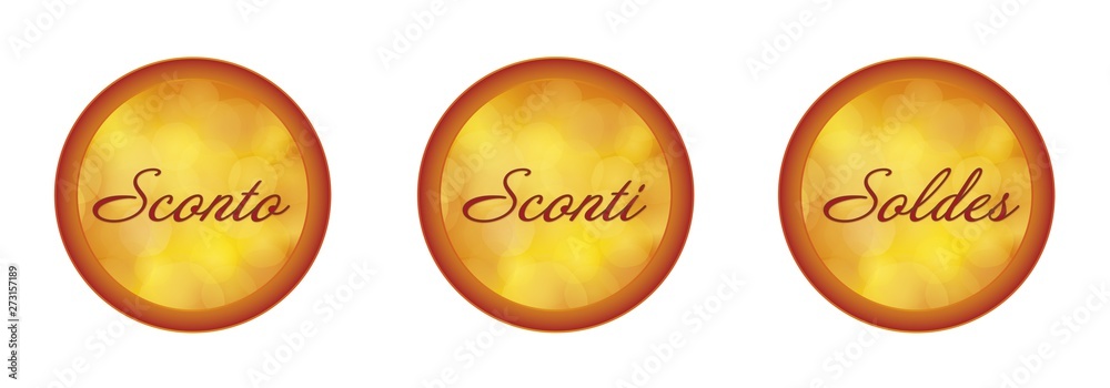 Leuchtend orange Sticker mit Leuchtend orange Sticker mit
