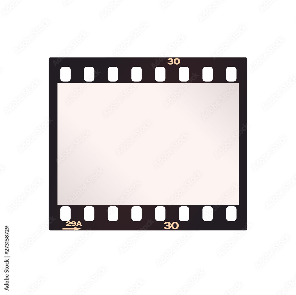 Vector negative film strip. Isolated on white background Vector negative film strip. Isolated on white background