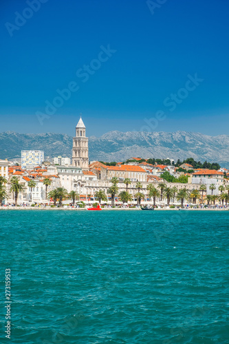 Split, Croatia, view on waterfront and old city, Adriatic coast, seascape © ilijaa