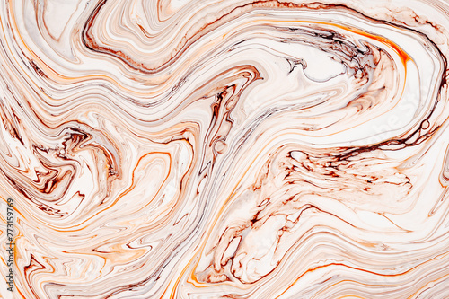 Abstract orange marble, granite fluid texture. Natural stone, resin art modern artwork wallpaper.