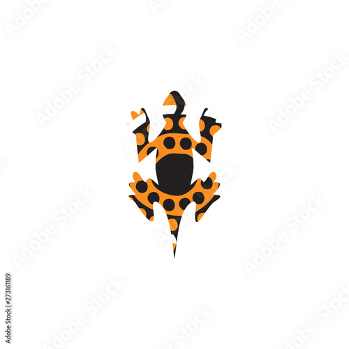 Lizard aboriginal art dots painting icon logo design vector template