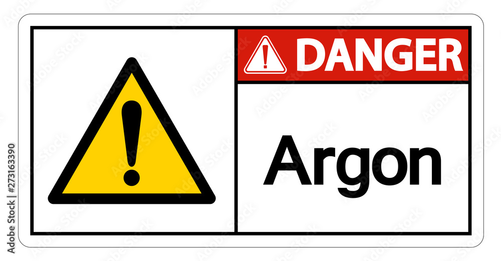 Danger Argon Symbol Sign Isolate On White Background,Vector Illustration Danger Argon Symbol Sign Isolate On White Background,Vector Illustration