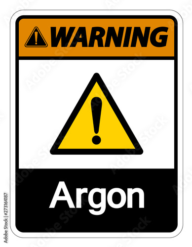 Warning Argon Symbol Sign Isolate On White Background,Vector Illustration