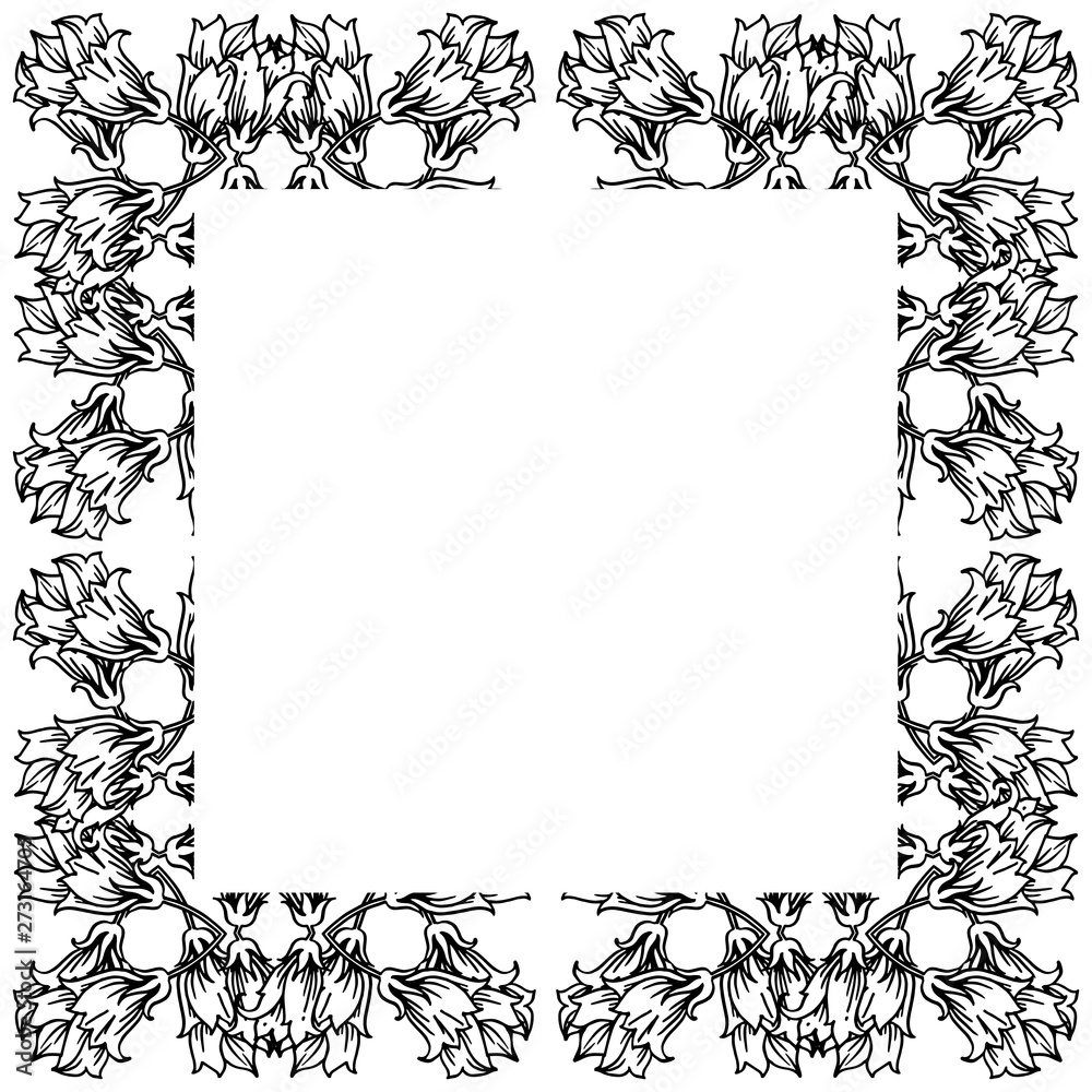 Vector illustration elegant flower frame for design banner