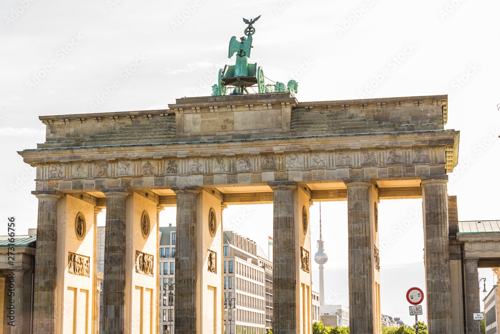Branderburg Gate in Berlin, Germany in the Morning 