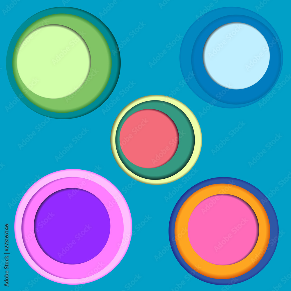 Circle paper cut background Circle paper cut background
