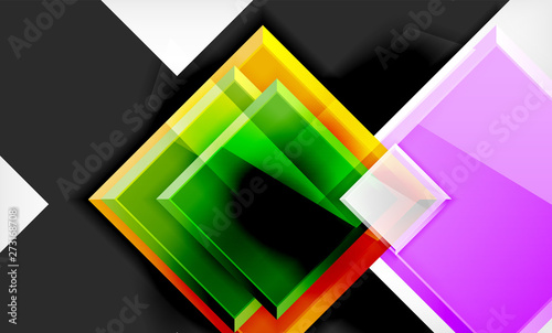 Color squares futuristic abstract background