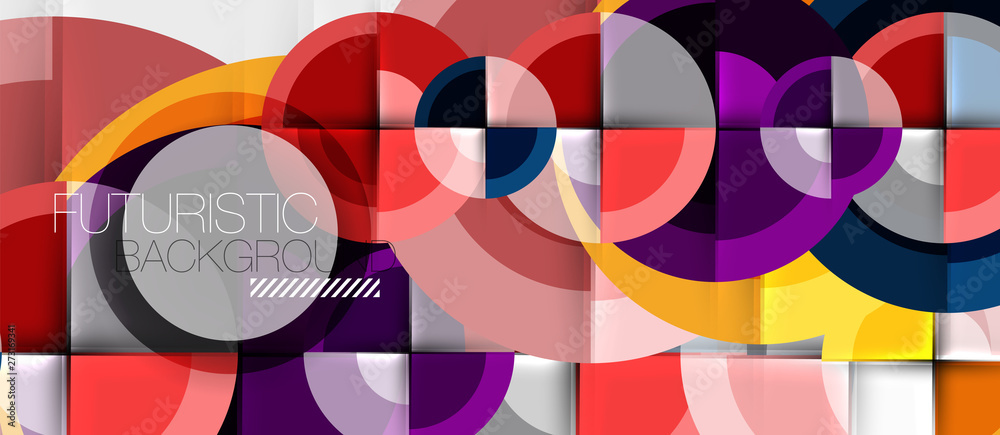 Geometric design abstract background - circles