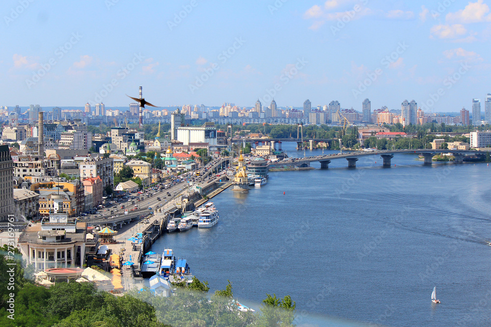 Dnieper embankment in Kiev