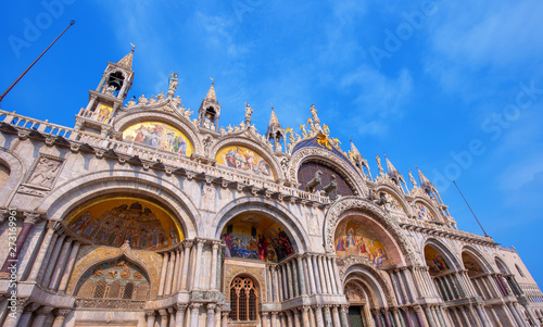 facade of Saint Mark's Basilica in Venice, Italy © Paulista