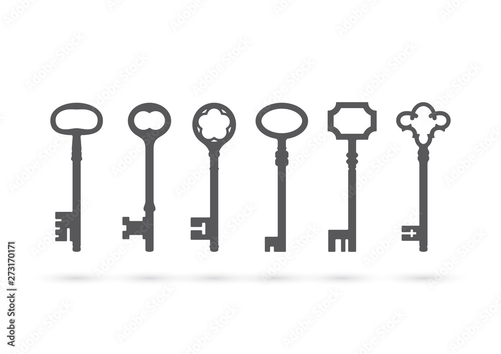 Icon old keys vector illustration Icon old keys vector illustration