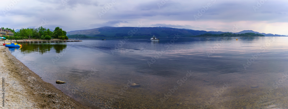 Panoramic scenery of Loch Lomond in The Trossachs National Park , Scotland Panoramic scenery of Loch Lomond in The Trossachs National Park , Scotland