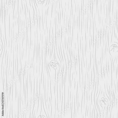 Cracked wood plank with knots. Seamless wooden pattern. Vector illustration