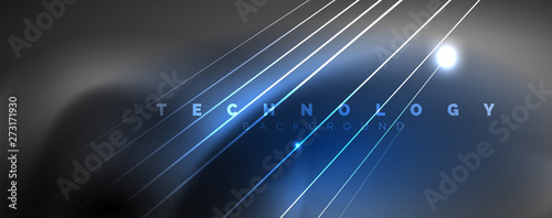 Color light with lines, outer space background, bright rays