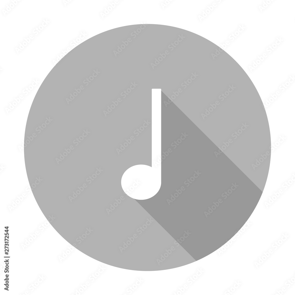 Music note vector icon. Quarter. Sound, song and melody symbol. Music note vector icon. Quarter. Sound, song and melody symbol.