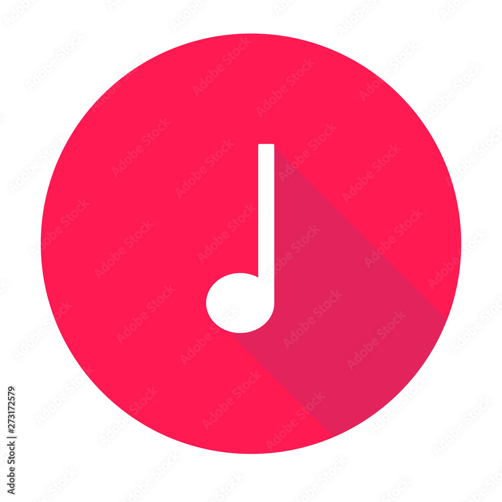Music note vector icon. Quarter. Sound, song and melody symbol. Music note vector icon. Quarter. Sound, song and melody symbol.