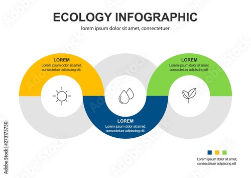 Abstract ecology concept background .Vector infographic illustration