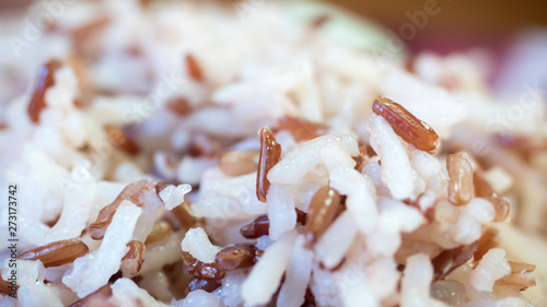 brown rice close up