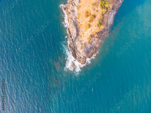 cape and sea aerial view