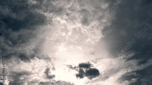 Time lapse video of clouds during Cyclone Vayu moving with high speed. photo