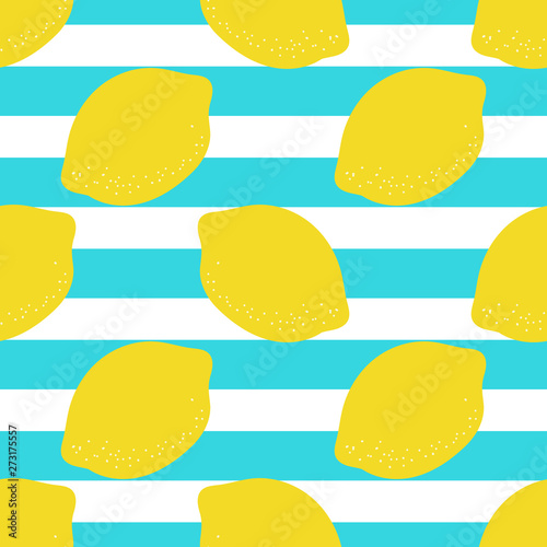 Lemon seamless pattern of c...