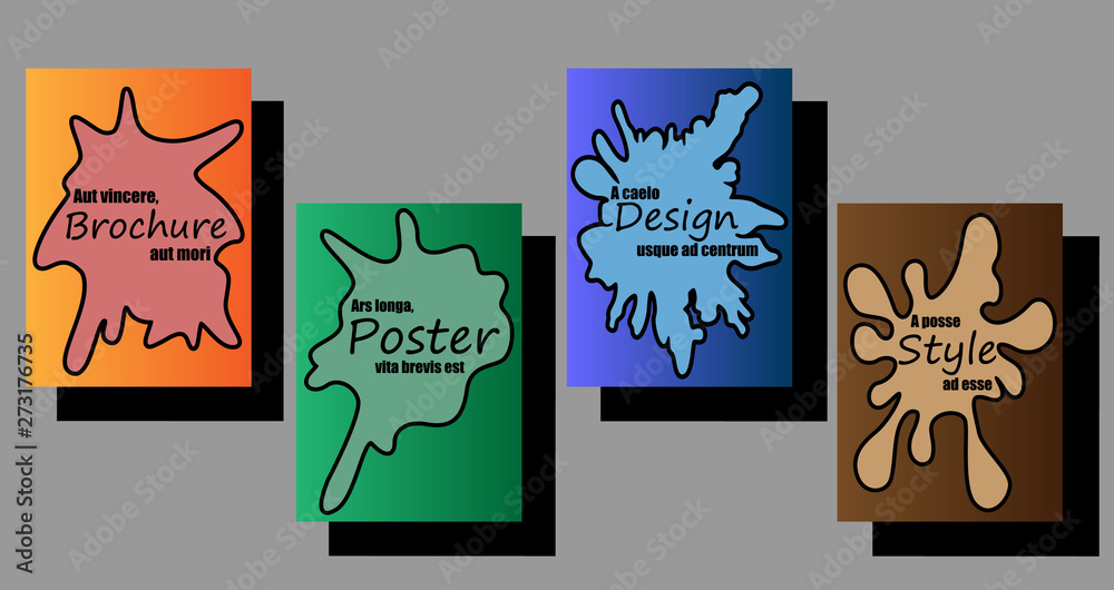 A set of modern abstract Cover Design . Cover Design template for the decoration presentation, brochure, catalog, poster, book, magazine etc.