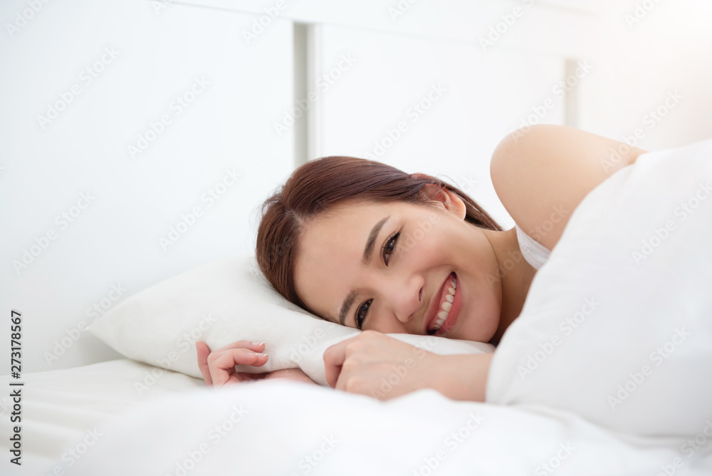 Young attractive Female with positive feeling on morning at her house. Young attractive Female with positive feeling on morning at her house.