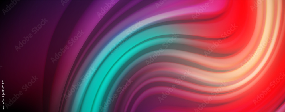 Abstract wave lines fluid rainbow style color stripes on black background. Artistic illustration for presentation, app wallpaper, banner or poster Abstract wave lines fluid rainbow style color stripes on black background. Artistic illustration for presentation, app wallpaper, banner or poster