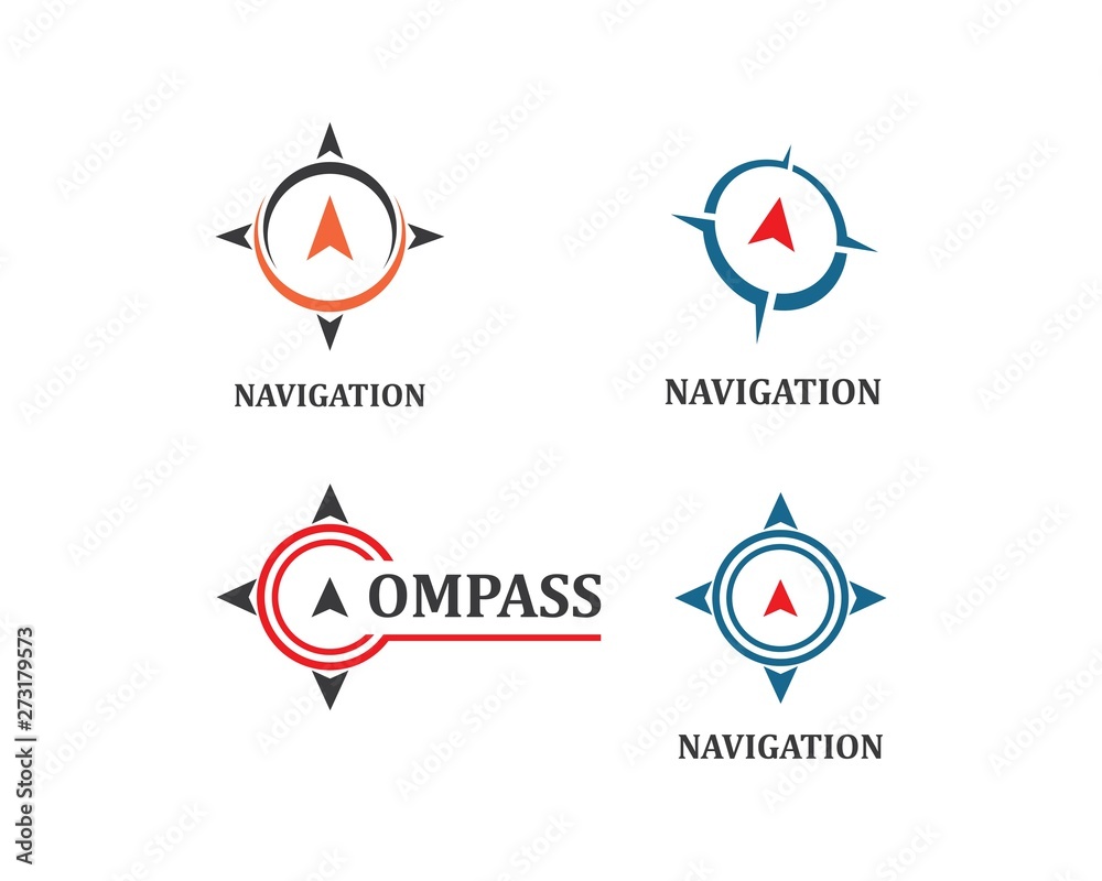 compass logo vector tempate ilustration