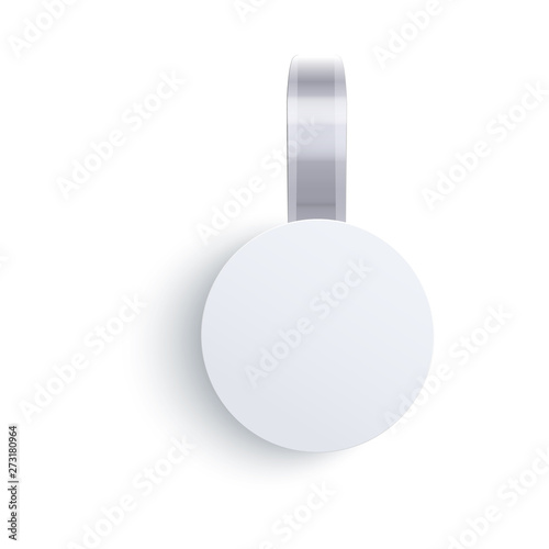 Round wobbler sign blank template for advertising or sale promotion