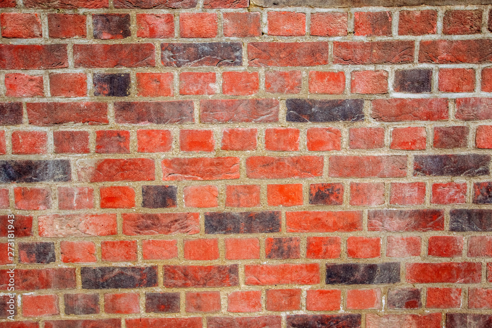 Fototapeta premium red brick wall texture grunge background. Old brick wall.