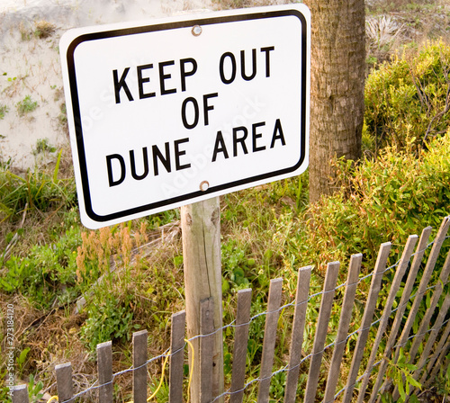 Keep Off Dunes Sign on Tybee Island, GA