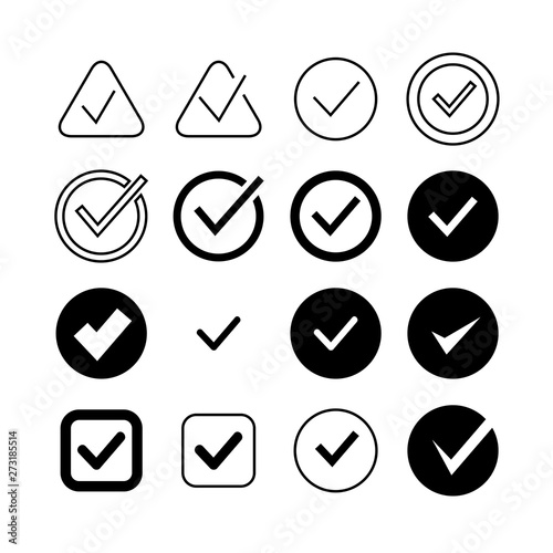 check mark icons set