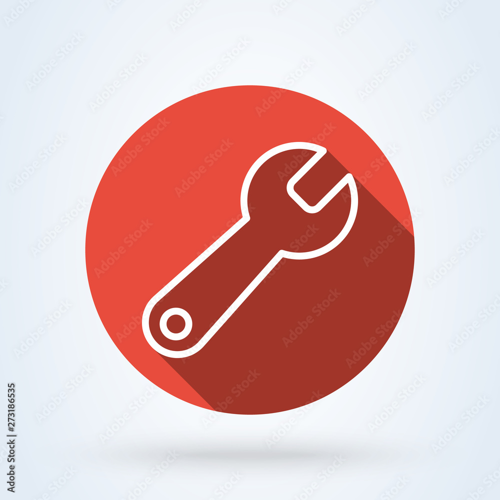 Repair Wrench. Line art Simple modern icon design illustration. Repair Wrench. Line art Simple modern icon design illustration.