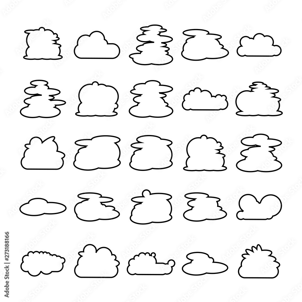 cloud scapes and cloud bubble icons cloud scapes and cloud bubble icons