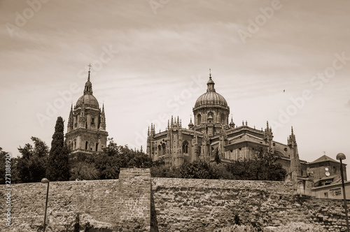 Dome and steeple from New Cathedral at Salamanca photo