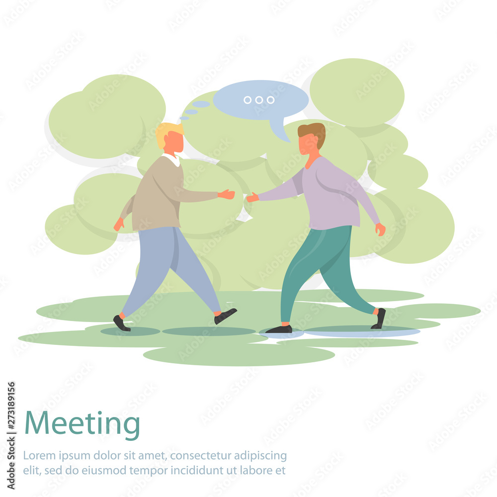 Flat design concept business strategy. Handshake icon vector. Handshake, agreement icon. Flat character design. Successful business team. Vector cartoon illustration.